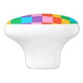 レインボーステップブロックパターンセラミックノブ セラミックノブ (側面)