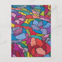 レインボーステンドグラス花抽象芸術