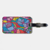 レインボーステンドグラス花抽象芸術 ラゲッジタグ (裏面横)