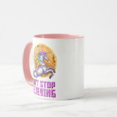 レインボーストップユニコーンを信じない マグカップ (正面左)