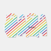 レインボーストライプおもしろい誕生日パーティーの好意ボックス フェイバーボックス (折り畳みなし)