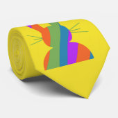 レインボーストライプのイースターバニー ネクタイ (ロール)