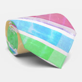 レインボーストライプのカラー ネクタイ (ロール)