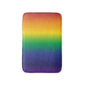 レインボーストライプのグラディエント バスマット (正面縦)