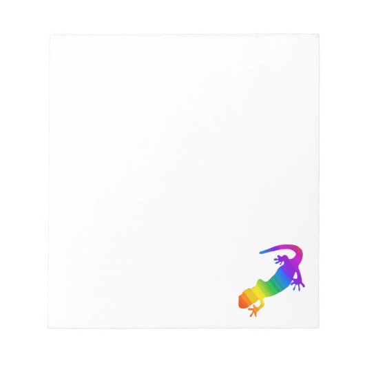 レインボーストライプのサラマンダカスタムー ノートパッド (正面)