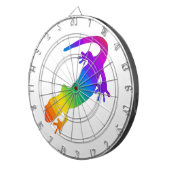 レインボーストライプのサラマンダー ダーツボード (正面右)