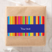 レインボーストライプのデザイン ラベル (インサイチュ)