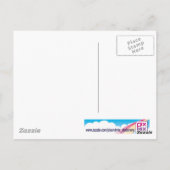 レインボーストライプのハート結婚のテーブル番号 ポストカード (裏面)