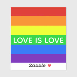 レインボーストライプのラブズラブゲイプライドLGBTQ シール