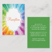 レインボーストライプの日が差すこと披露宴エンクロージャカード エンクロージャーカード (正面/裏面)