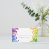 レインボーストライプの日が差すこと披露宴座席表 プレイスカード (スタンド正面)