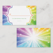 レインボーストライプの日が差すこと披露宴座席表 プレイスカード (正面/裏面)