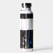 レインボーストライプオンブラック ウォーターボトル (右面)