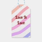 レインボーストライプカラフルパステル愛は愛プライド ギフトタグ (裏面)
