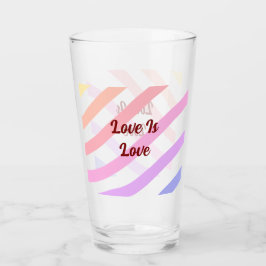 レインボーストライプカラフルパステル愛は愛プライド タンブラーグラス