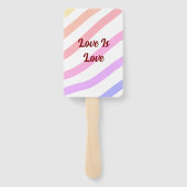 レインボーストライプカラフルパステル愛は愛プライド ハンドファン (裏面)