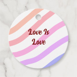 レインボーストライプカラフルパステル愛は愛プライド フェイバータグ