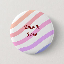 レインボーストライプカラフルパステル愛は愛プライド 缶バッジ