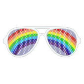 レインボーストライプカラー アビエーターサングラス (正面)