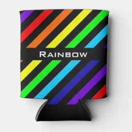 レインボーストライプクーラーボックス 缶クーラー