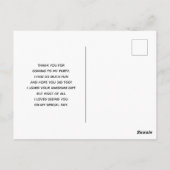 レインボーストライプグリッターフェイクサンキュー ポストカード (裏面)