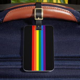 レインボーストライプゲイプライドLGBTサポートギフト ラゲッジタグ