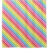 レインボーストライプシャワーカーテン シャワーカーテン (正面)