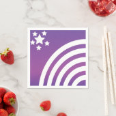 レインボーストライプスターズユニコーンパーティー スタンダードカクテルナプキン (インサイチュ)