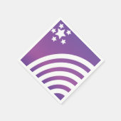 レインボーストライプスターズユニコーンパーティー スタンダードカクテルナプキン (角)