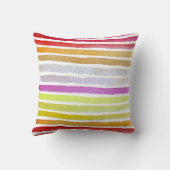 レインボーストライプズかわいい水色 クッション (裏面)