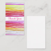レインボーストライプズかわいい水色 ノートカード (正面/裏面)