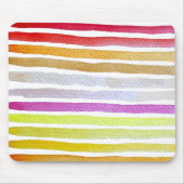 レインボーストライプズかわいい水色 マウスパッド (正面)