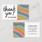 レインボーストライプズご注文ショッピング 名刺 (正面/裏面)