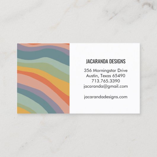 レインボーストライプズご注文ショッピング 名刺 (裏面)