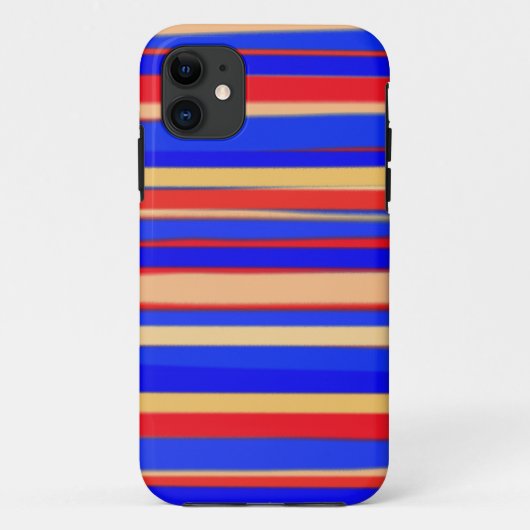 レインボーストライプズのグラフィックアート Case-Mate iPhoneケース (裏面)