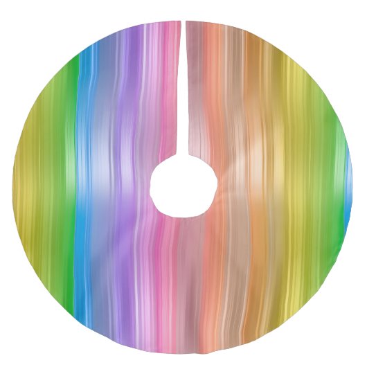 レインボーストライプズツリースカート ブラッシュドポリエステルツリースカート (正面)