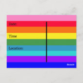 レインボーストライプズ傘 ポストカード (裏面)