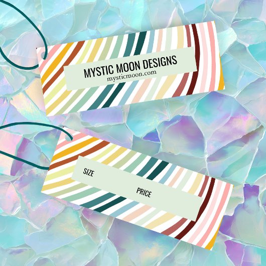 レインボーストライプズ手作りカスタムプライズサイつるズラベル スキニー名刺