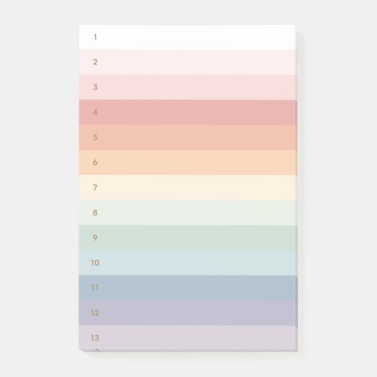 レインボーストライプズ番号 ポストイット (正面)