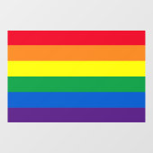 レインボーストライプズ色LGBTゲイ国旗 ウィンドウサイン (シート)