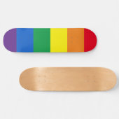 レインボーストライプズ色Lgbt Lgbtqゲイ国旗 スケートボード (横)