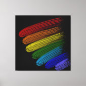 レインボーストライプズ キャンバスプリント (正面)