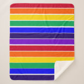 レインボーストライプズ シェルパブランケット (正面)