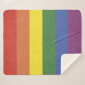 レインボーストライプズ シェルパブランケット (正面(横))