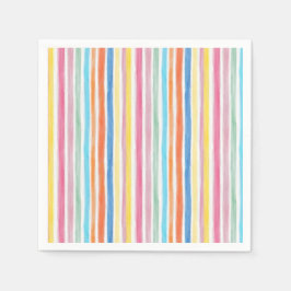 レインボーストライプズ スタンダードカクテルナプキン