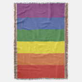 レインボーストライプズ スローブランケット (正面縦)