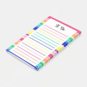 レインボーストライプズ・ハッピーカラフル ポストイット (アングル)
