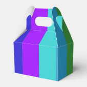 "レインボーストライプズ"パーティーの好意ボックス フェイバーボックス (裏面サイド)