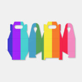 "レインボーストライプズ"パーティーの好意ボックス フェイバーボックス (折り畳みなし)