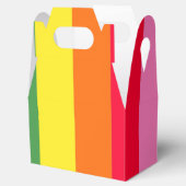 "レインボーストライプズ"パーティーの好意ボックス フェイバーボックス (オープン)